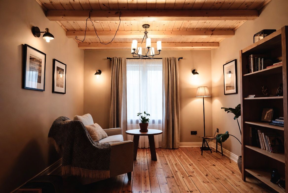 Moderne køkken med varme detaljer